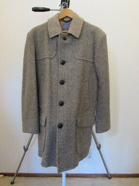 Pendleton Wool Tweed Mid-Length Coat